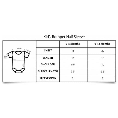 Baby Rompers Size Chart