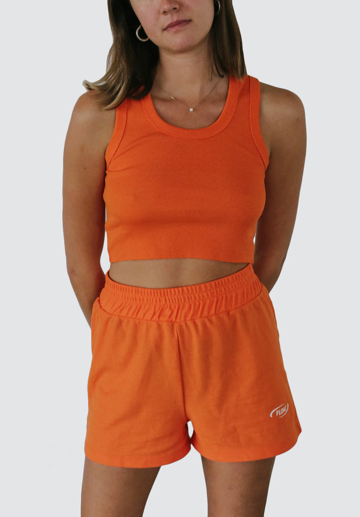 lacoste shorts orange