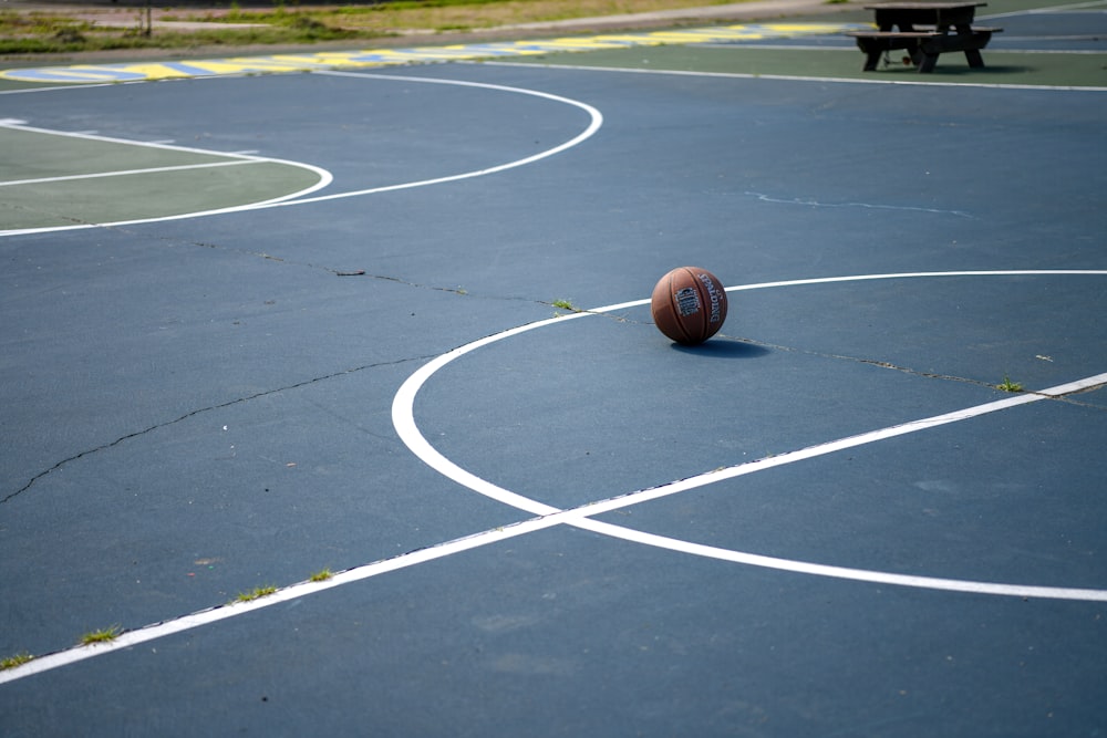 basketball on the basketball court
