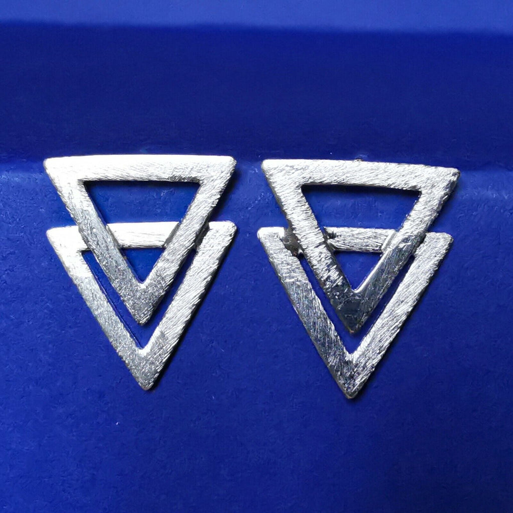 Ohrstecker Dreieck 925 Silber - Schlichte und elegante Ohrringe – Silber  Ohrringe Ohrstecker