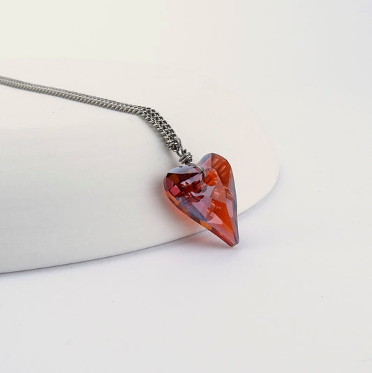 Buy Red Crystal Necklace, Dark Red Quartz Necklace, Raw Stone Necklace,  Boho Necklace, Healing Crystal, Long Layering Necklace, Large Crystal  Online in India - Etsy