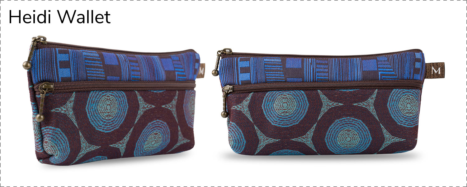 Small sized accessory bag made of Jacquard fabric by Maruca