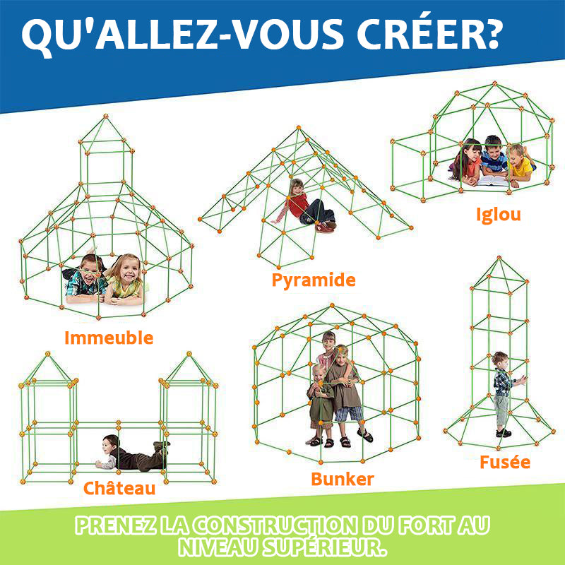 Ensemble de construction de forteresse pour enfants