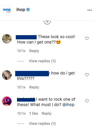 iHop Instagram comments