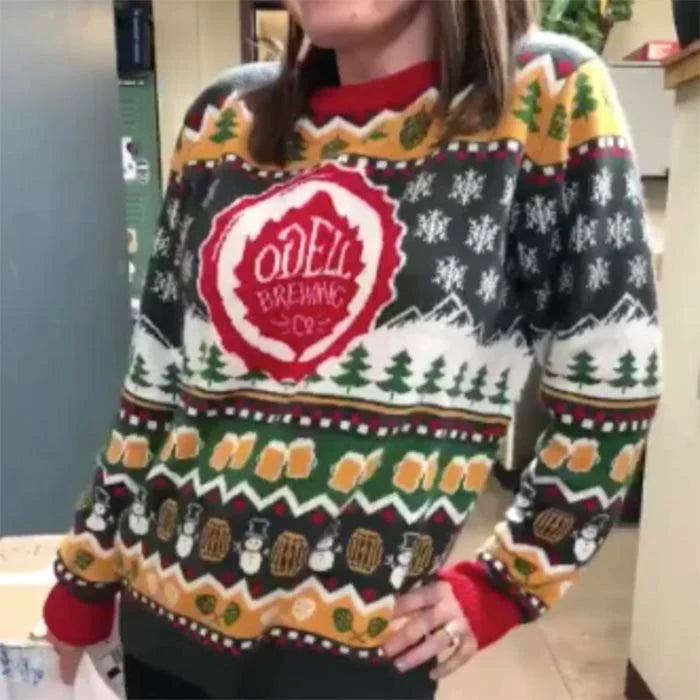 Woman wearing Odell Custom Sweater