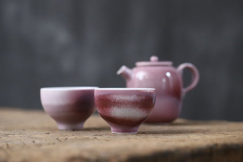Art Tea Cup JianZhan Tenmoku Teacup Rose Bloom