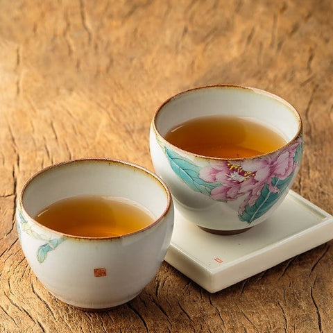 Art Tea Cup JianZhan Tenmoku Teacup Epiphyllum