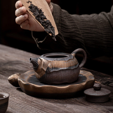 Art Tea Cup JianZhan Tenmoku Teapot Lotus