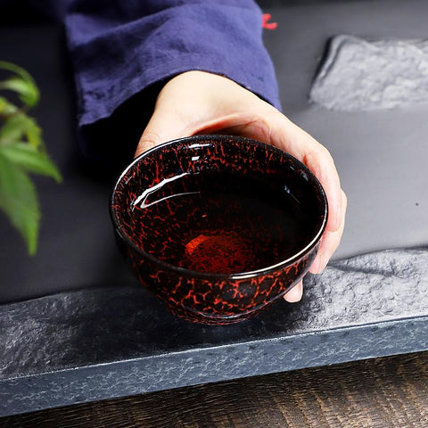 Art Tea Cup JianZhan Tenmoku Tea Cup Inferno