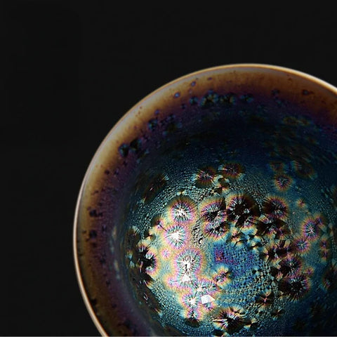 Art Tea Cup JianZhan Tenmoku Peacock Cup