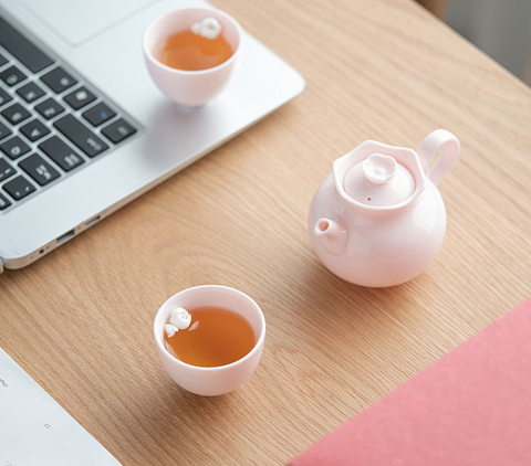 Art Tea Cup JianZhan Tenmoku Tea Set Sakura