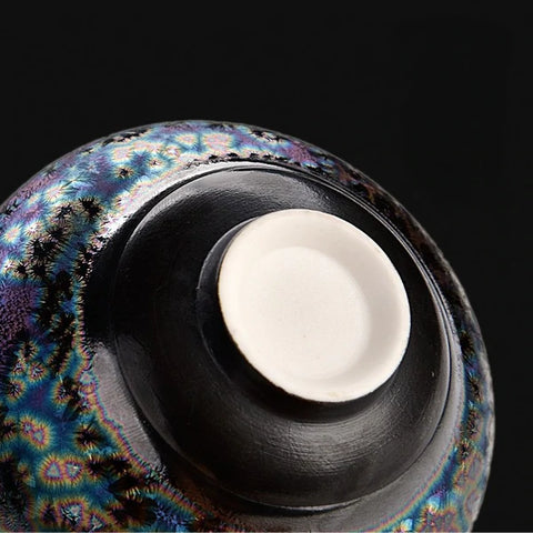 Art Tea Cup JianZhan Tenmoku Peacock Cup