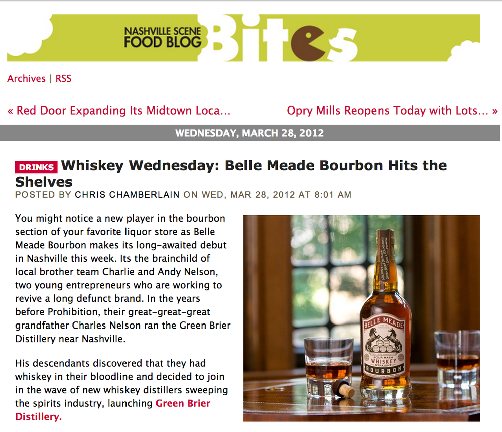 Belle Meade Bourbon Hits the Market
