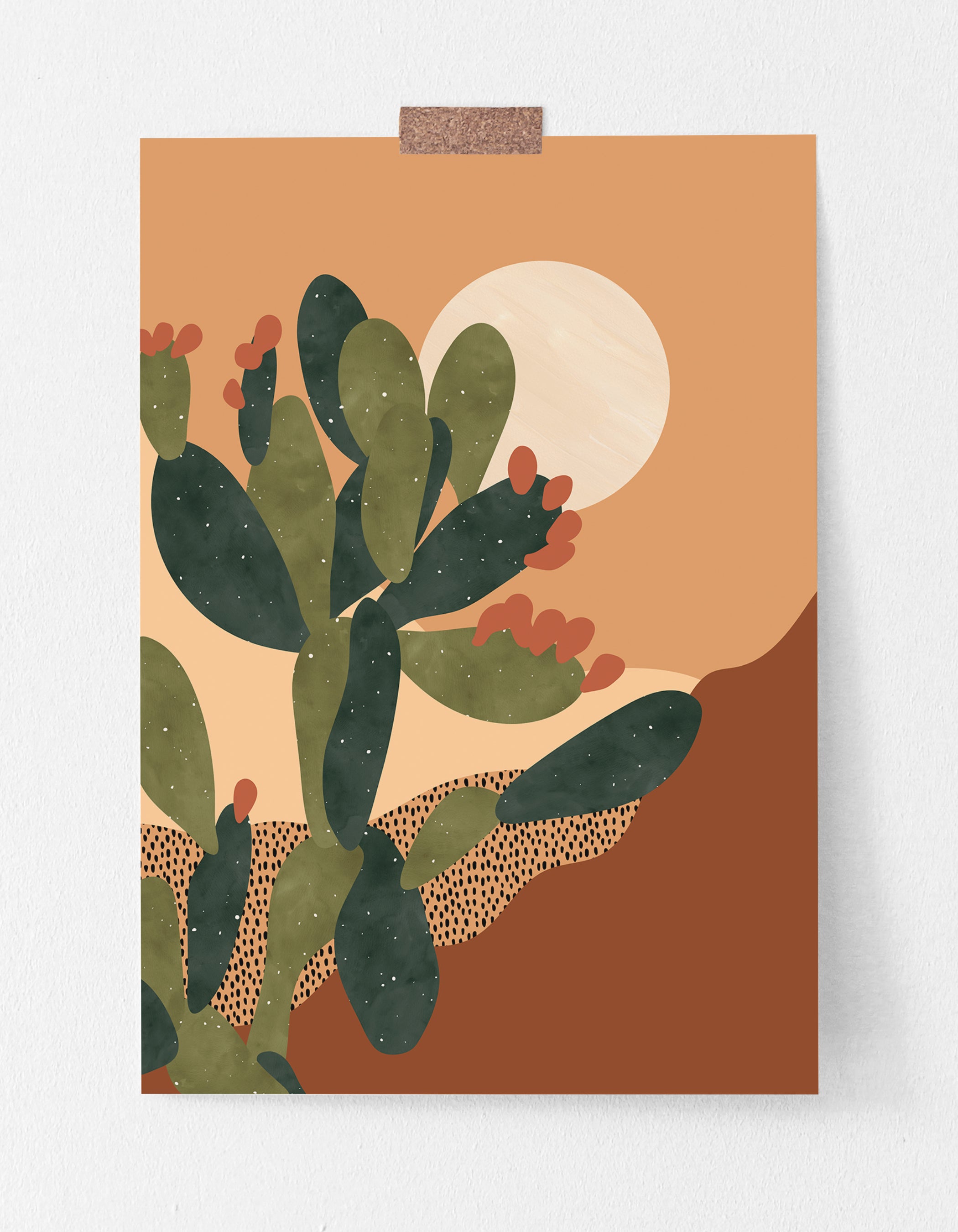 prickly pear cactus painting