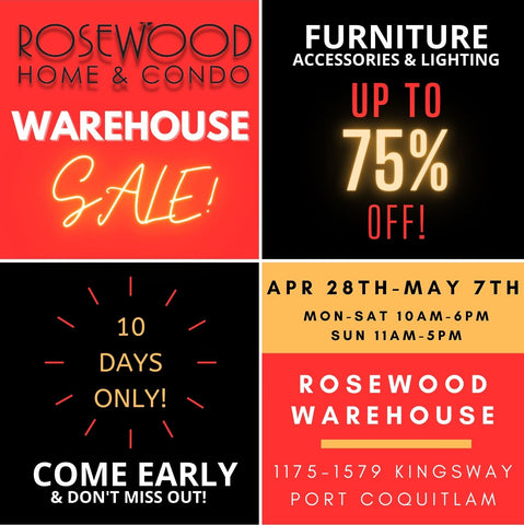 Warehouse Sale 2023 – Rosewood Home & Condo