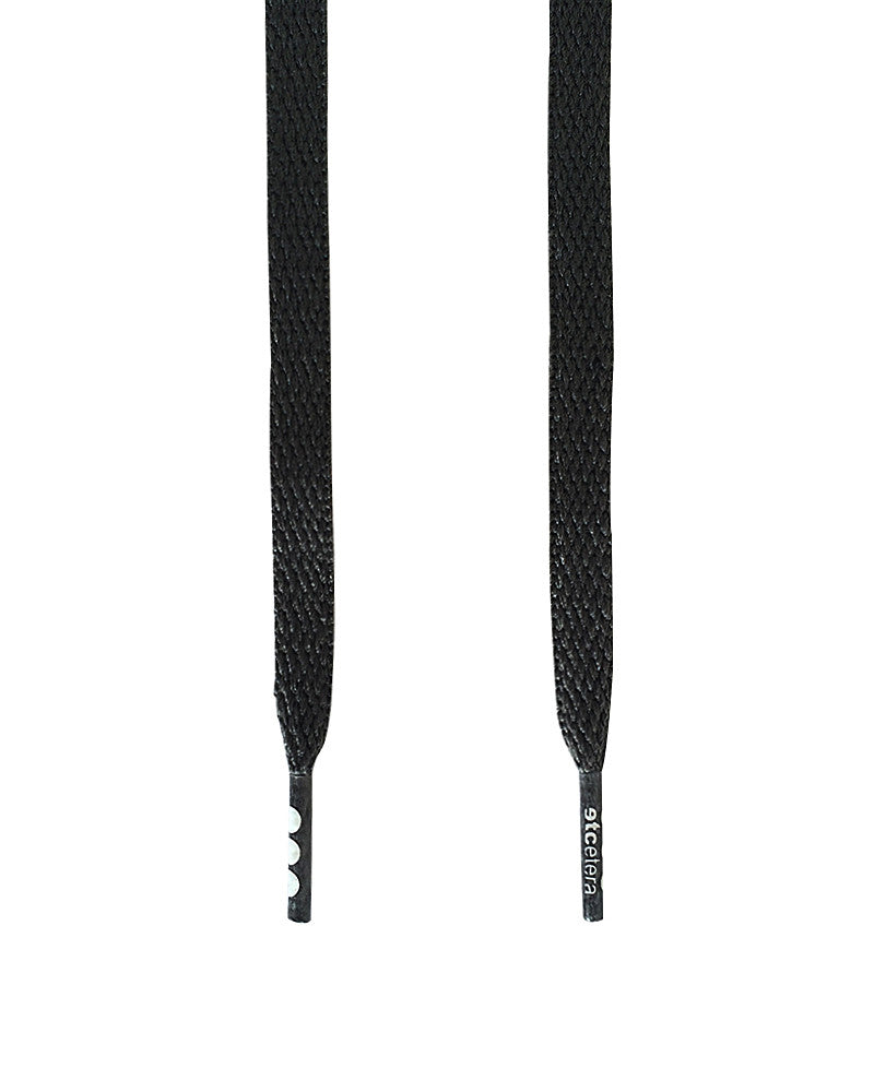 black shoe laces flat