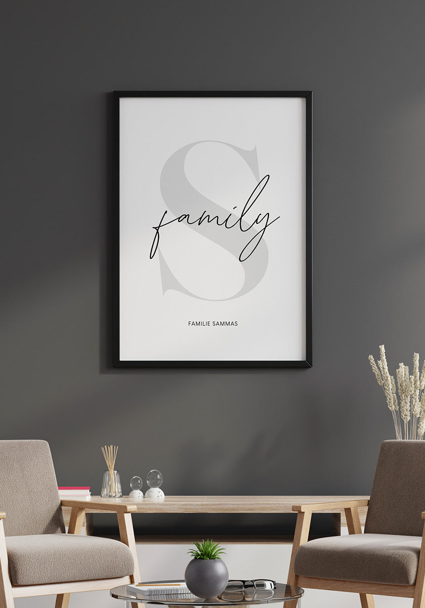 Familienposter mit Buchstabe » online bestellen | PAPERLY