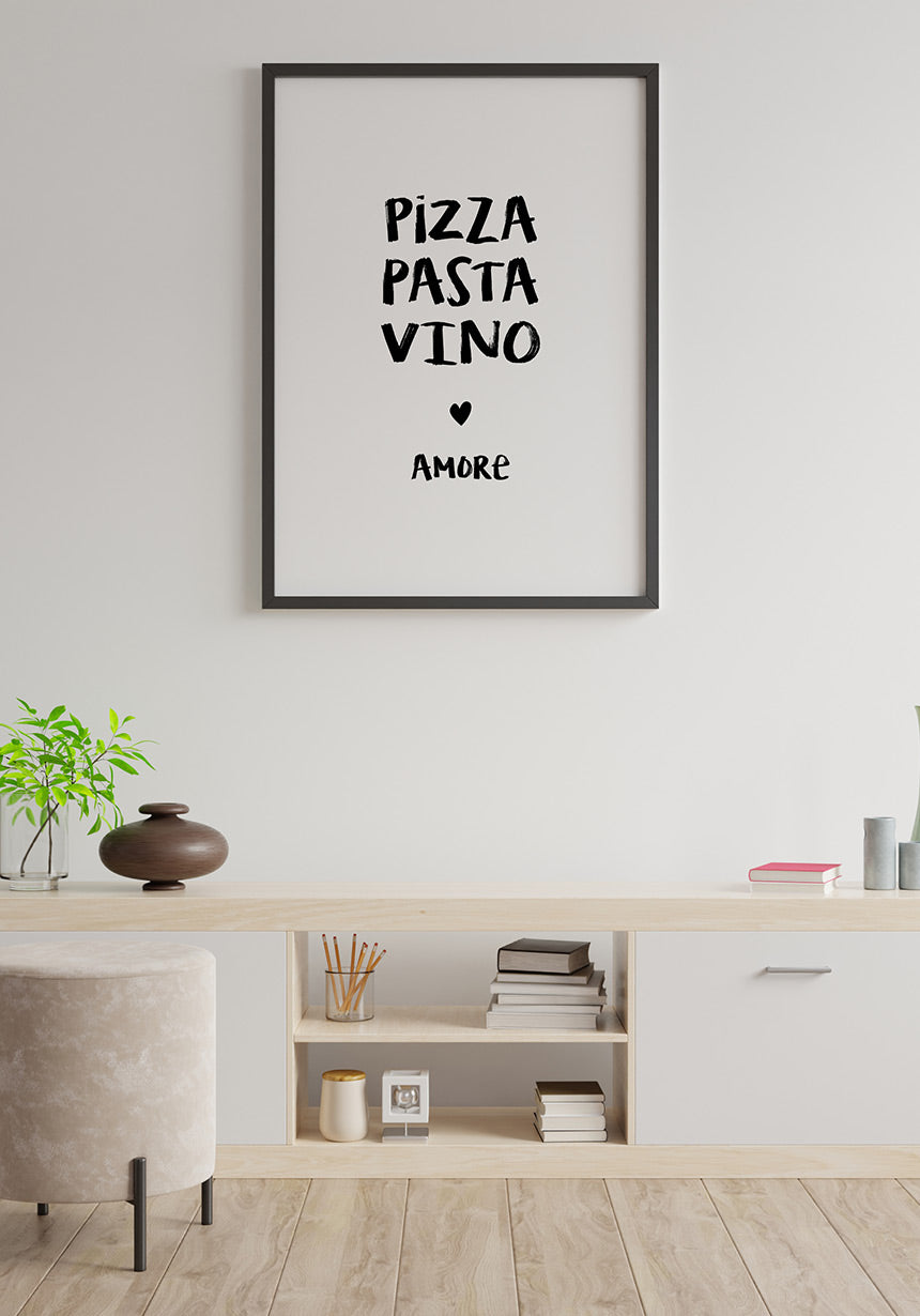 Pizza, Pasta, Vino Amore » Poster bestellen | PAPERLY