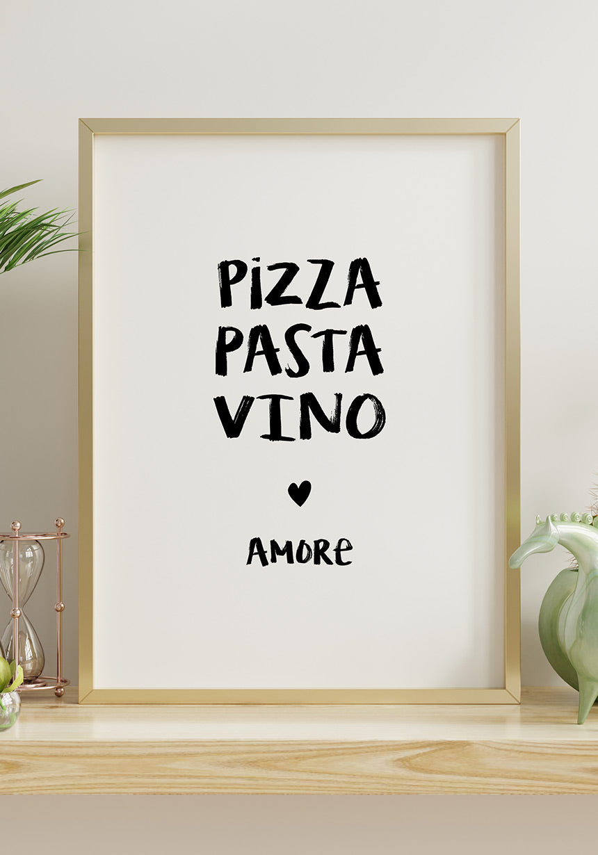 Pizza, Pasta, Vino Amore » Poster bestellen | PAPERLY