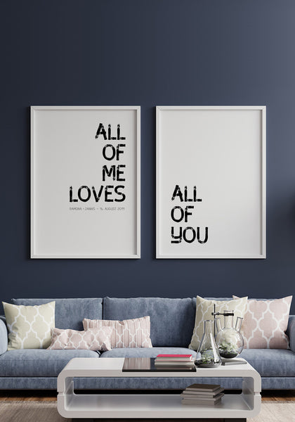 Poster Set all of me loves all of you