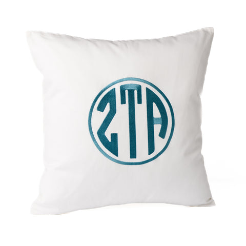 Alpha Chi Omega Circle Monogram Pillow – Over The Moon Greek