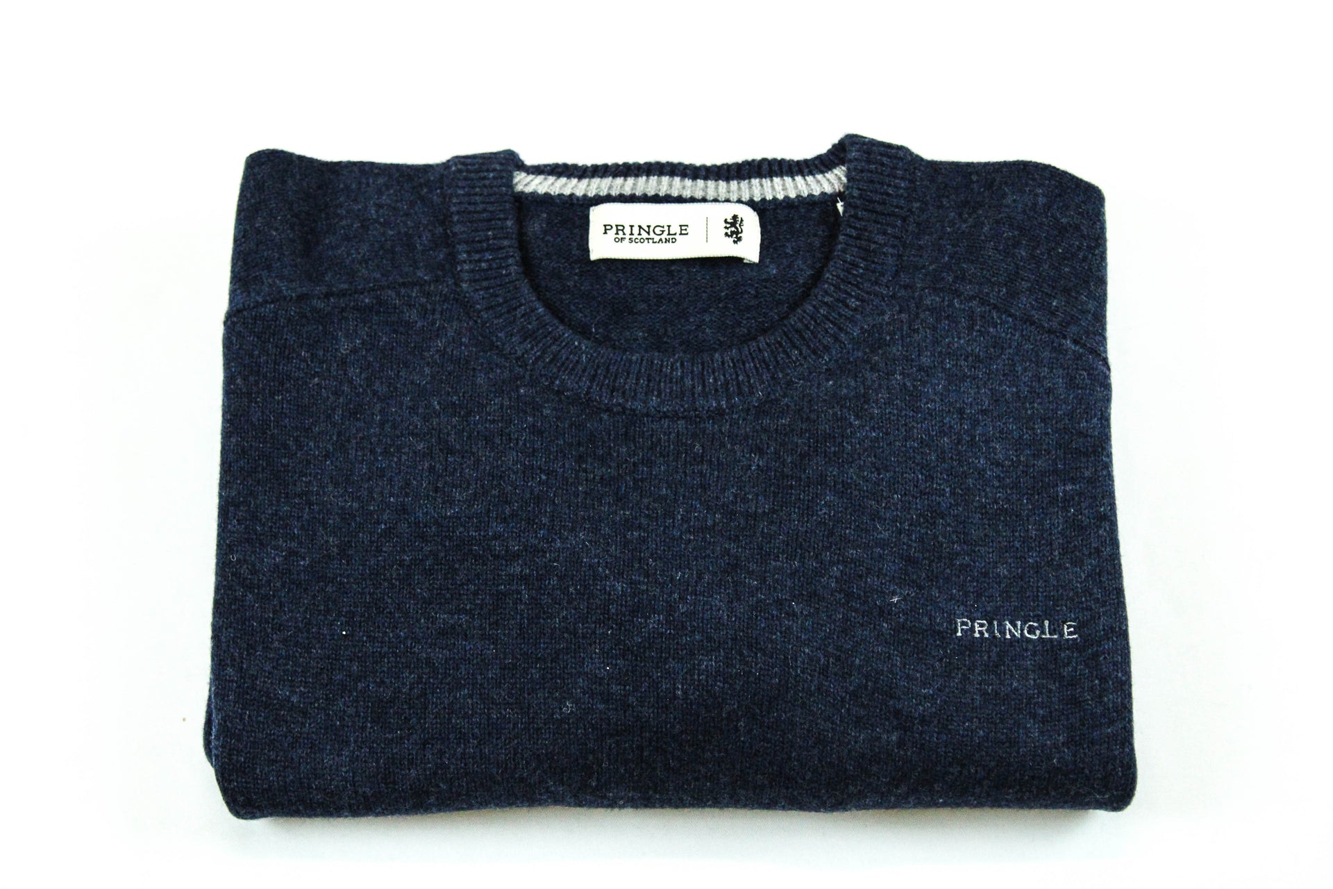 Pringle Navy Melange Rounded Neck Jersey