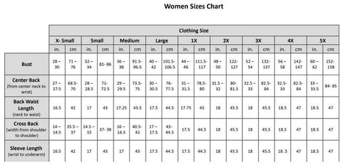 Women Size Chart