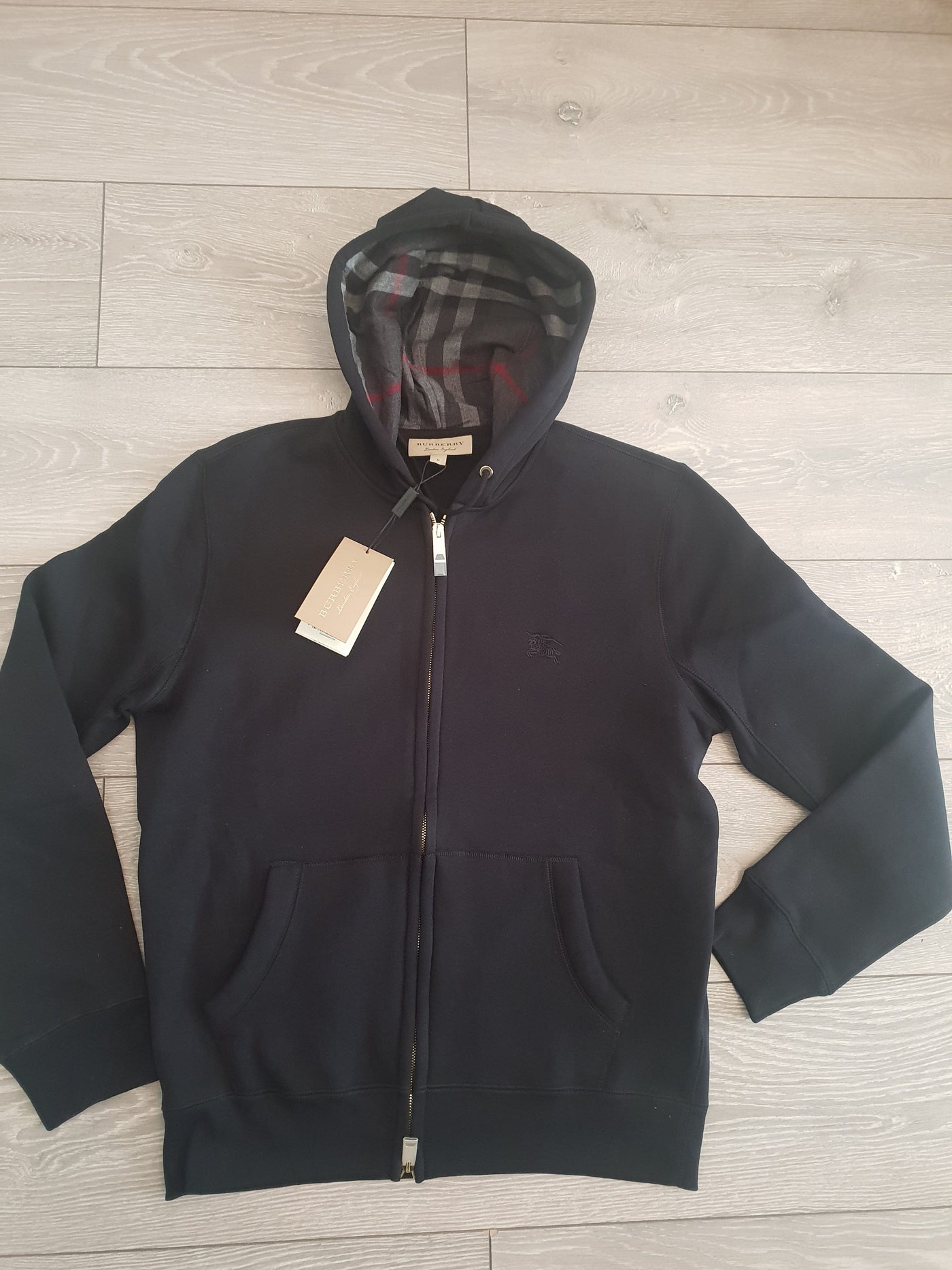 Burberry London Zip Hoodie Black – Klay UK