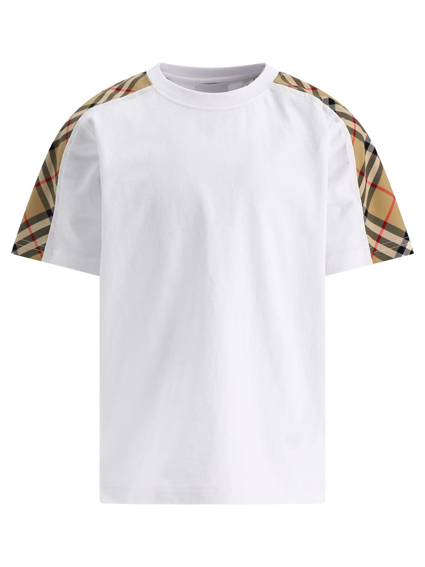 Kids Burberry Check T Shirt White – Klay UK