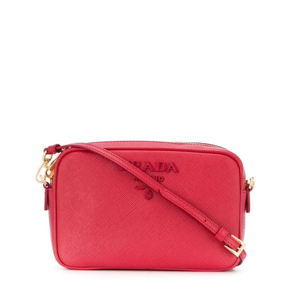 prada camera bag red