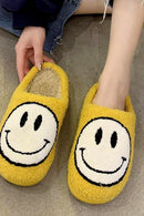 Sherpa Happy Face Indoor Winter Faux Fur Cotton Slippers