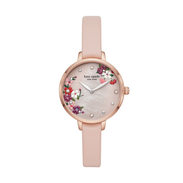 Kate Spade Watch with Floral Face and Leather Band | Phoenix Jewellers
