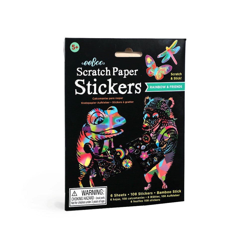 Rainbows and Friends Scratch Paper Stickers– AwwBaby