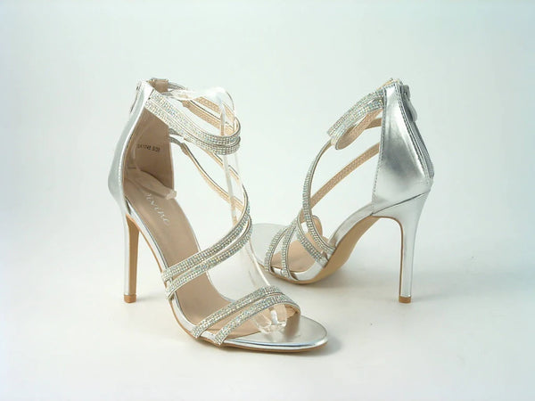 Glitz shoes divine double strap diamante sandals