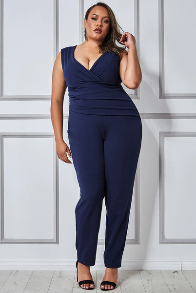 Goddiva plus bardot scuba jumpsuit