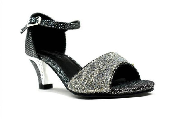 Glitter Mid Heel Shoes