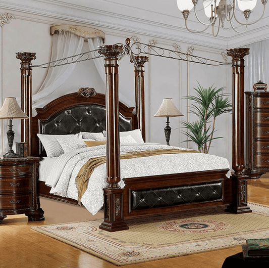 The Louis Philippe JR Classic Dark Cherry Sleigh Bed with Trundle