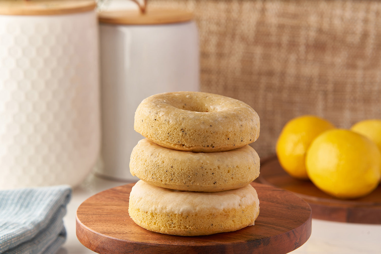 Vanilla Lemon Poppy Seed Donuts