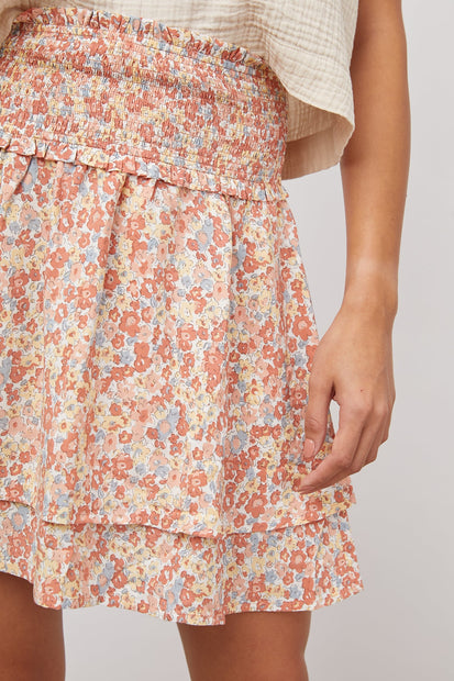 Addison Multi Wildflower Skirt- detail
