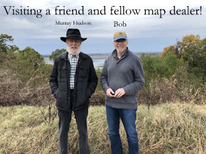 Bob visiting Murray Hudson, a fellow map dealer