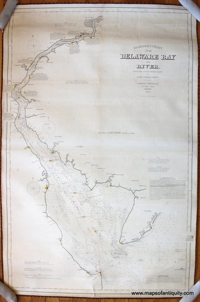 NAU281-Antique-Nautical-Chart-Eldridge's-Chart-No.-11-Delaware-Bay-and-River-North-America-Mid-Atlantic-1884-Eldridge-Maps-Of-Antiquity