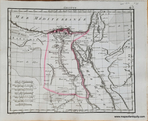 1806 - Egypt - L'Egypte - Antique Map