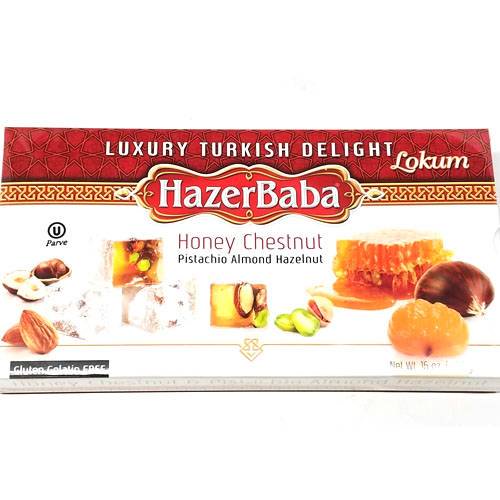 HazerBaba Luxury Turkish Delight (Pistachio, Almond, Hazelnut with Chestnut Flavoring)