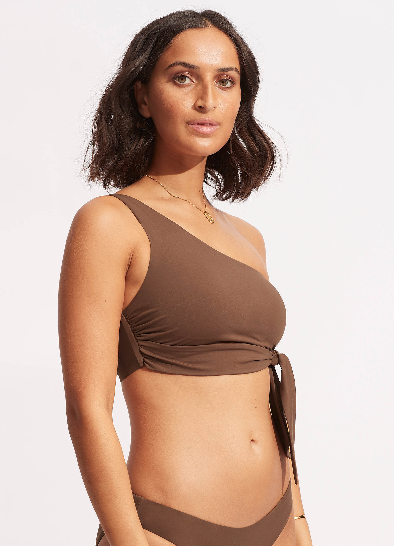 Seafolly Collective One Shoulder Top - Tiramisu