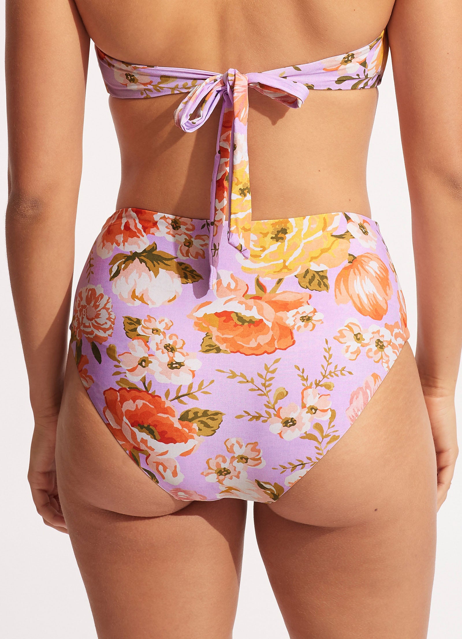 Paradise Garden High Waisted Pant - Lilac