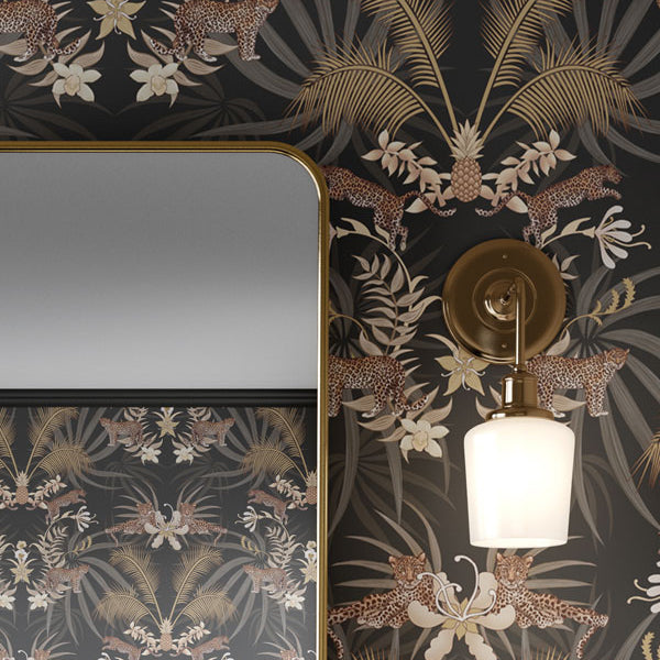 Dark, Patterned Wallpaper for Luxurious Moody Interiors by Designer Becca Who