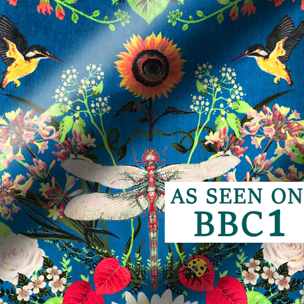 Bold, Vibrant Designer Fabric for Interiors, Upholstery and Soft Furnishings as seen on BBC1 by Becca Who