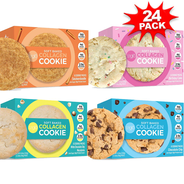 Image of 4 x 6pk 321Glo Soft Baked Collagen Cookies