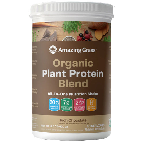 Image of Amazing Grass Organic Plant Protein Blend 10-11 Servings