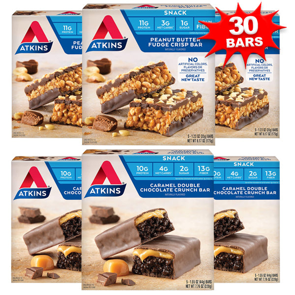 Image of 6 x 5pk Atkins Snack Bars